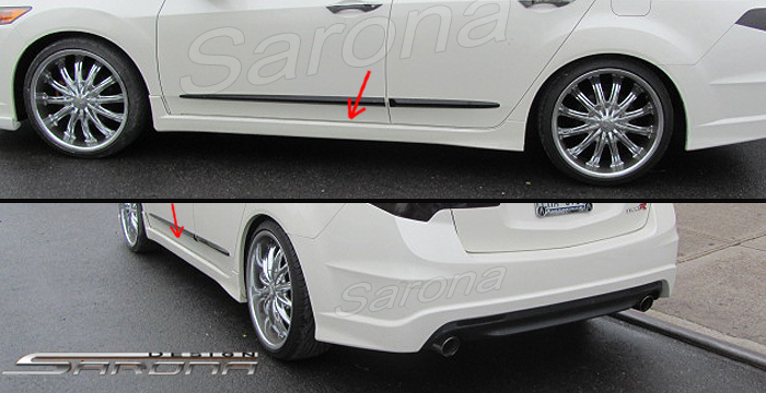 Custom Acura TSX Side Skirts  Sedan (2009 - 2014) - $490.00 (Part #AC-001-SS)